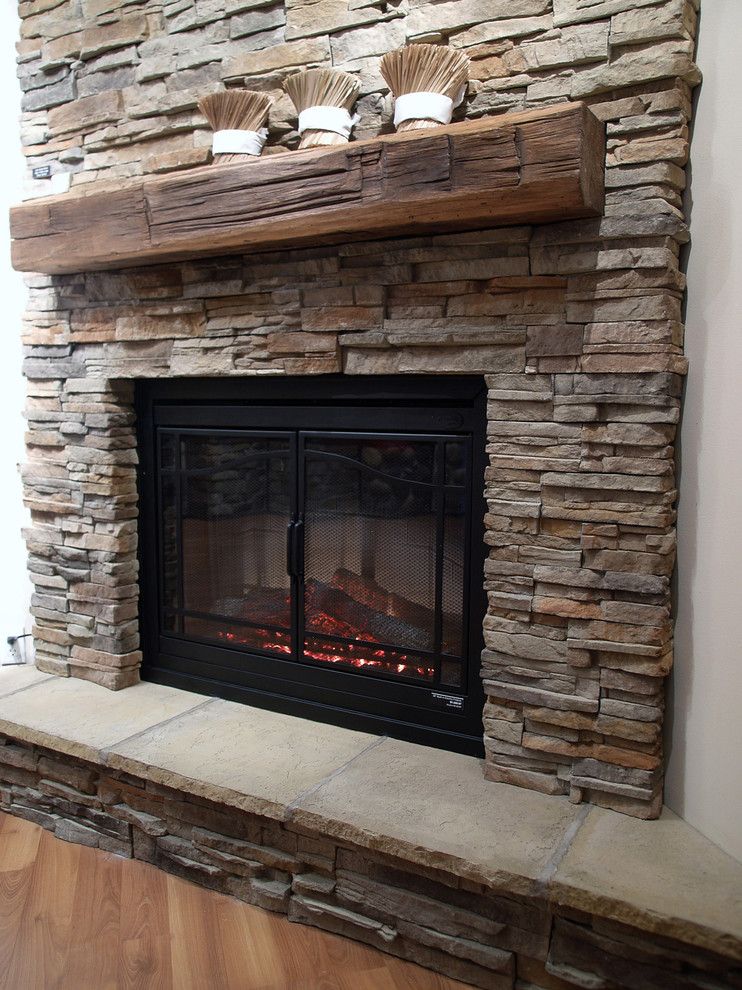 Quality Stone Veneer for a Traditional Living Room with a Electric Fireplaces and Stone Fireplaces by Stone Selex