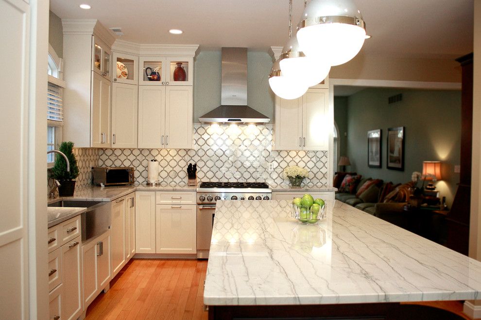 Quartzite vs Granite for a Contemporary Kitchen with a Carrara and White Macaubas Quartzite Kitchen by Stoneshop