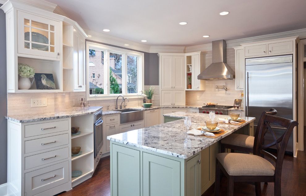 Quartzite vs Granite for a Contemporary Kitchen with a Kitchen Hardware and Teri Turan by Turan Designs, Inc.