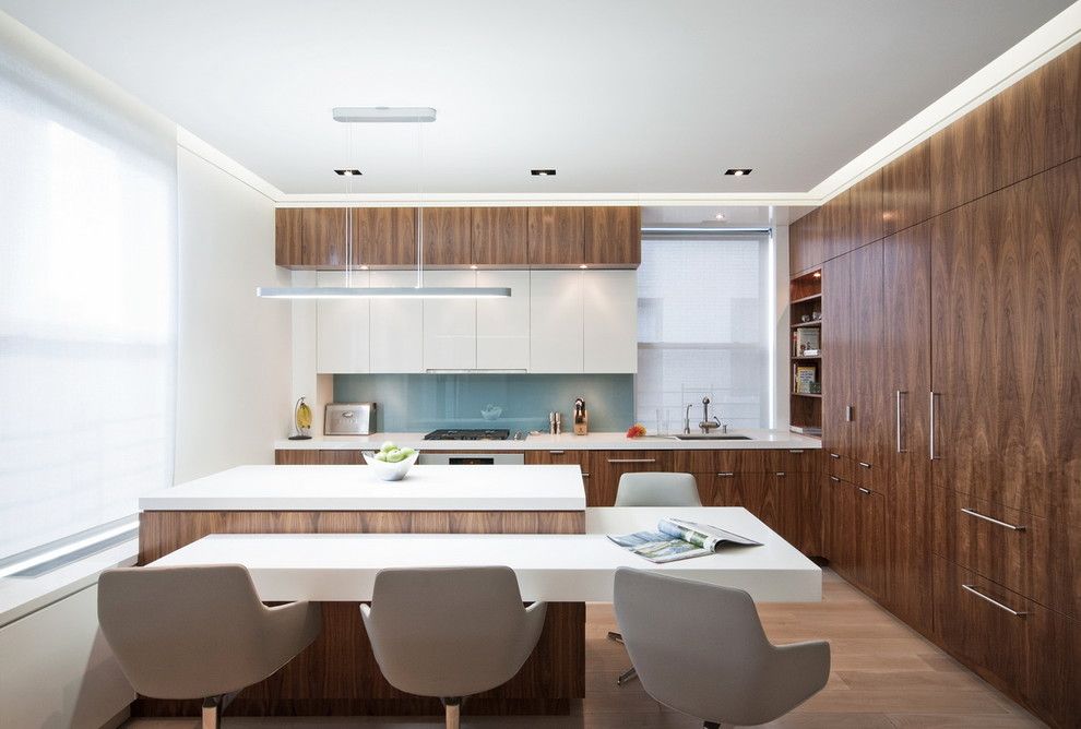 Radiant Plumbing for a Modern Kitchen with a Two Tone Cabinets and Upper West Side Combo by Studiolab, Llc