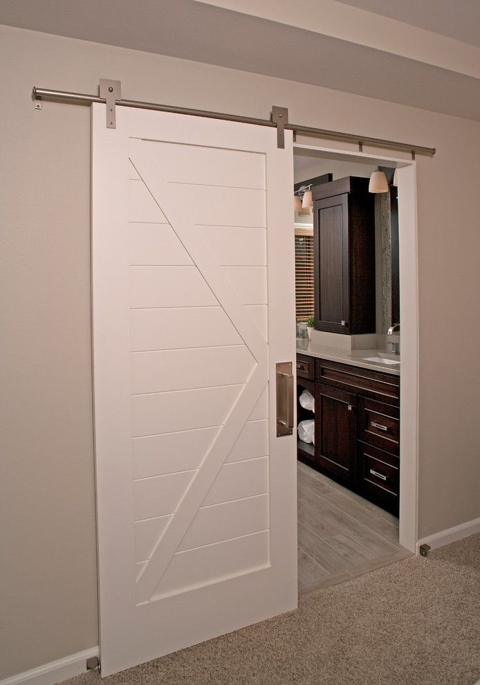 Radiant Plumbing for a Transitional Bathroom with a Wood Tile and Spa Retreat by Bella Domicile