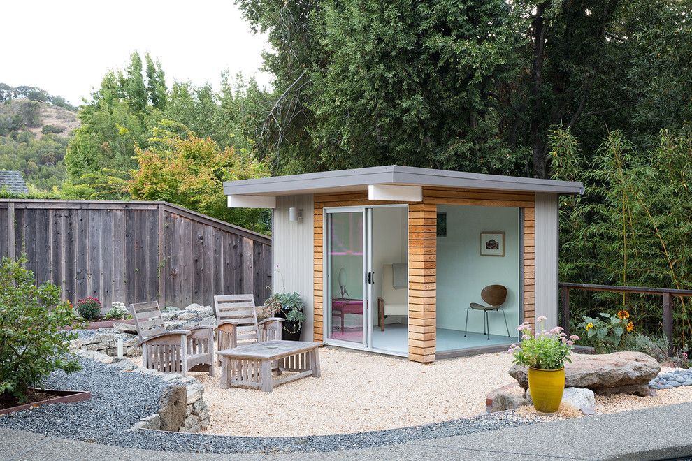 Reeds Ferry Sheds for a Midcentury Shed with a Pool House and Norcal Eichler Renovation by Gast Architects