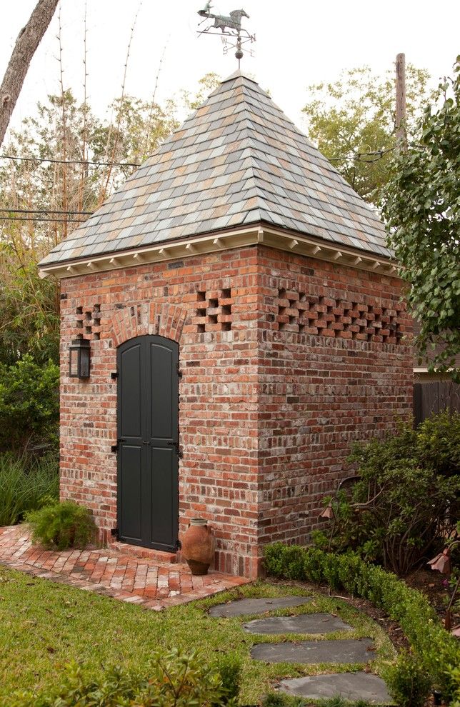 Reeds Ferry Sheds for a Traditional Shed with a Backyard and Reed Residence by Creole Design