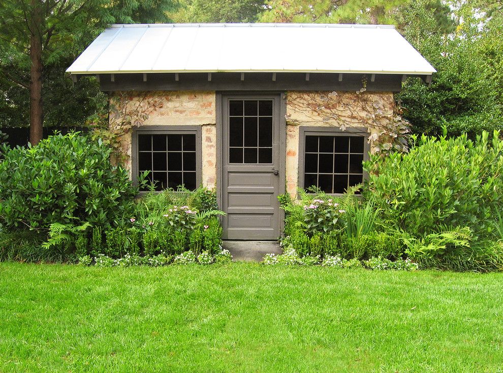 Reeds Ferry Sheds for a Traditional Shed with a Metal Roof and a Paces Ferry Shot House by Bellwether Landscape Architects