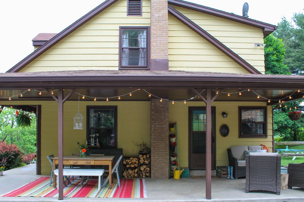 Refinished Furniture for a Traditional Patio with a Traditional and a Blogger's House on a Hill by Michaela Dodd