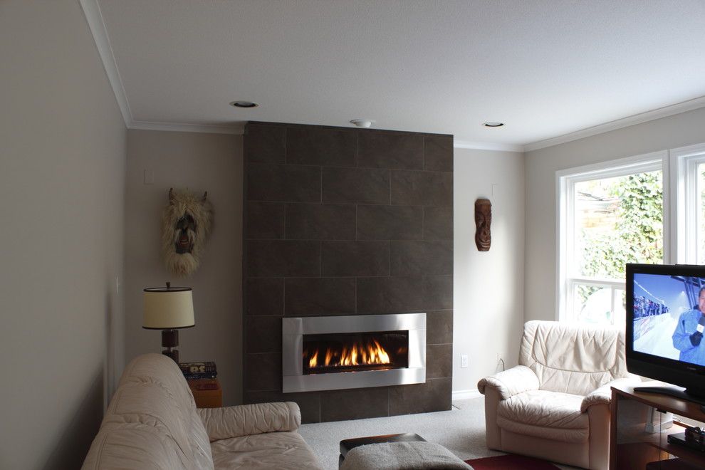 Regency Fireplace for a Contemporary Family Room with a Contemporary and Fireplace Wall by Vanursu