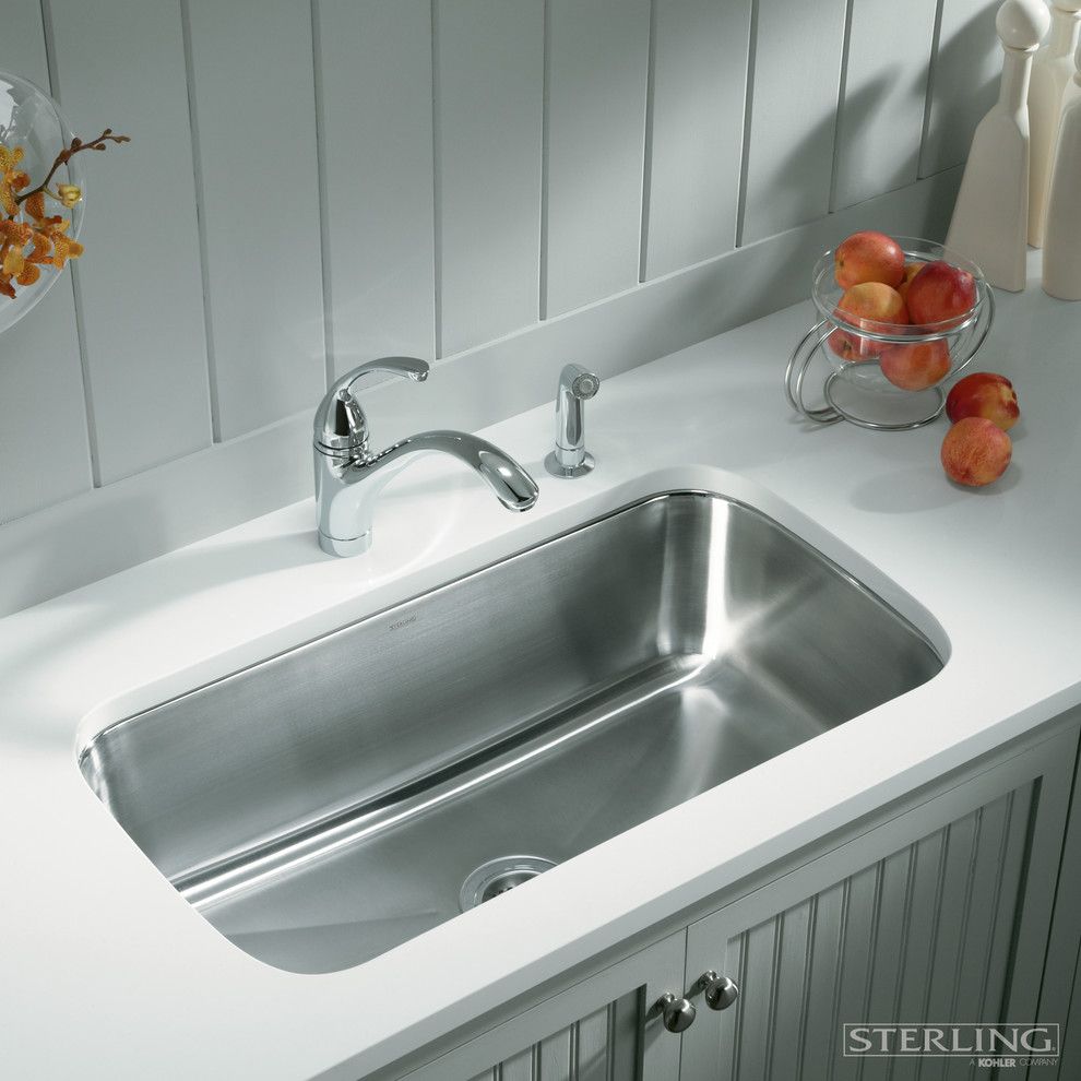 Republic Plumbing Supply for a Contemporary Kitchen with a Glass Bowl and Sterling Plumbing by Sterling Plumbing