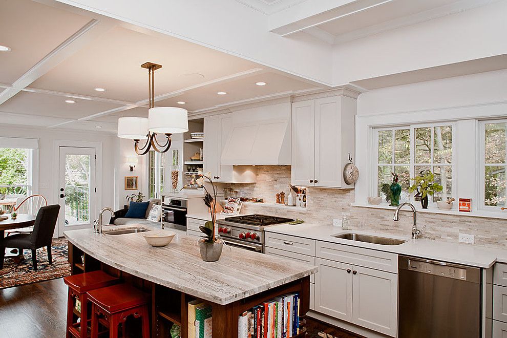 Revere Pewter Benjamin Moore for a Traditional Kitchen with a Aging in Place and Kitchen by Renewal Design Build