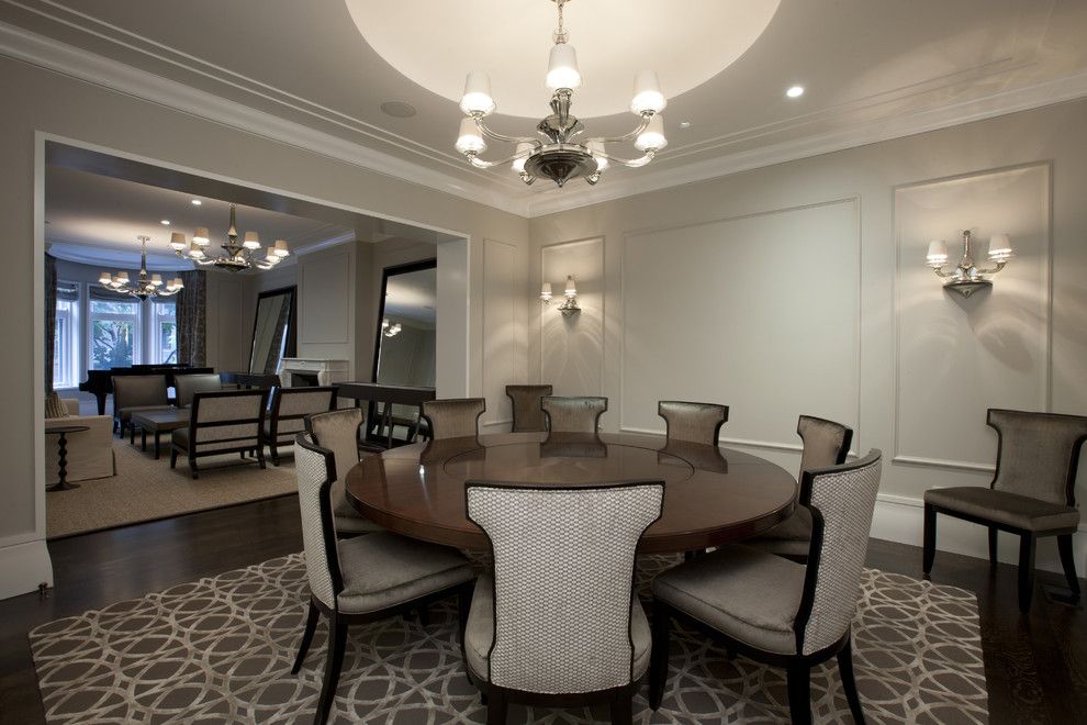 Revere Pewter Paint for a Contemporary Dining Room with a Wall Lighting and Dining Room by Michael Abrams Limited