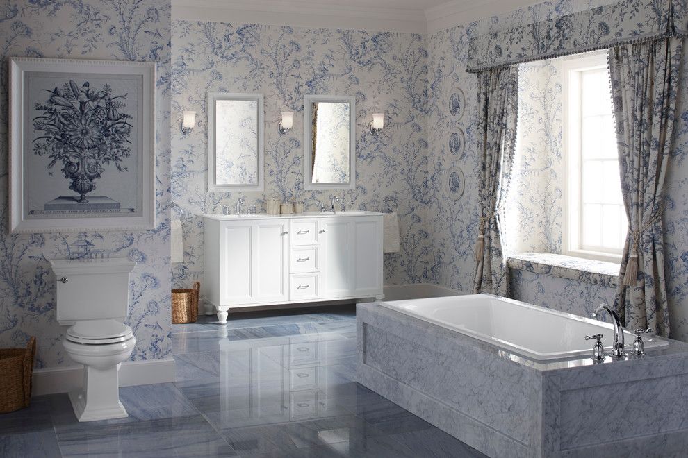 Ribba Picture Ledge for a Traditional Bathroom with a Vanity and Kohler Bathroom Vanities by Capitol District Supply