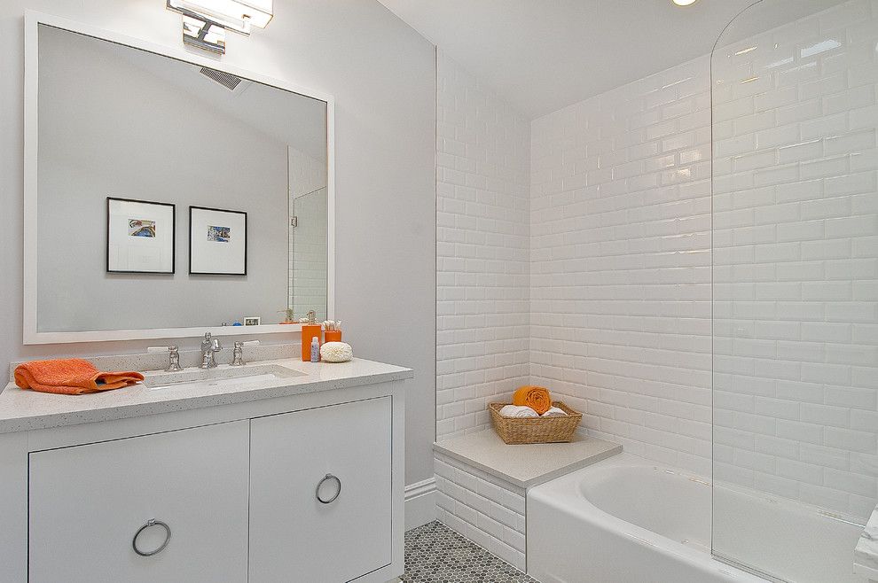 Rings End Darien for a Traditional Bathroom with a Single Sink and Kids Bathroom by Cardea Building Co.