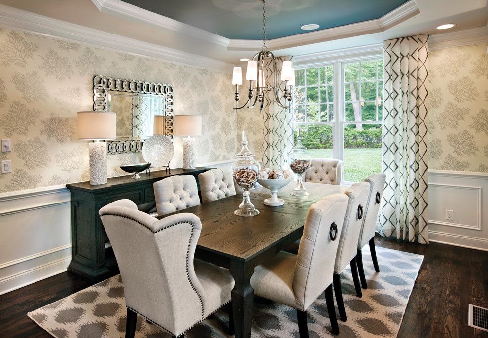 Rings End Darien for a Transitional Dining Room with a Beige Dining Chairs and River Ridge   Southwick by Mary Cook