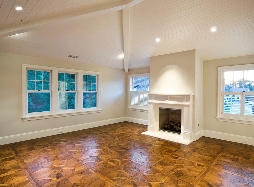 Robson Homes for a Traditional Family Room with a Custom Wood Floor and the Thrash House   Historic Renovation in Los Gatos, Ca by Robson Homes