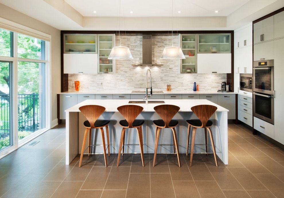 Roca Tile for a Contemporary Kitchen with a Pendant Lights and Whitehaven Phase 1 by Roca Homes