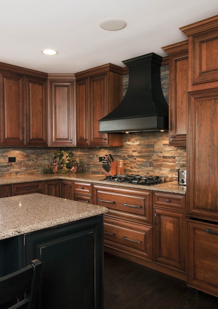 Roca Tile for a Traditional Kitchen with a Traditional and Itasca, Il    Kitchen Design and Remodel by Design First  Builders