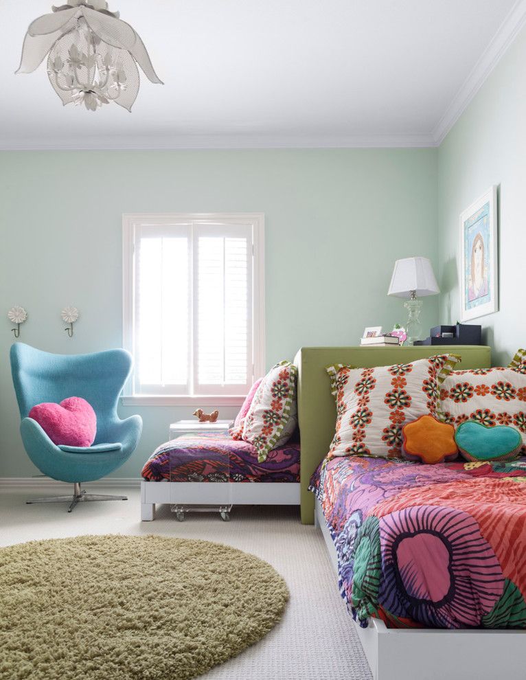 Rolly Chair for a Transitional Kids with a Mint Green Wall and Centenary Feb 2013 by Coats Homes