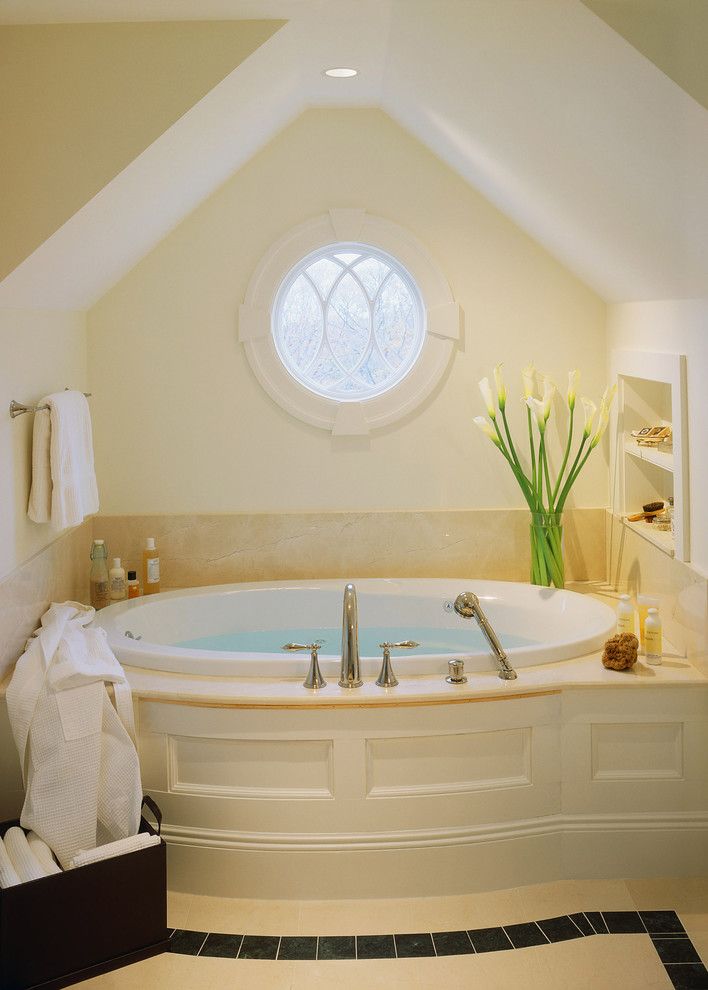 Roman Tub for a Modern Bathroom with a Oval Tub and Hesperus by Siemasko + Verbridge