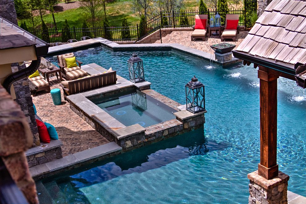 Rondo Pools for a Contemporary Pool with a Contemporary and Rustic Elegance by Rondo Pools, Llc