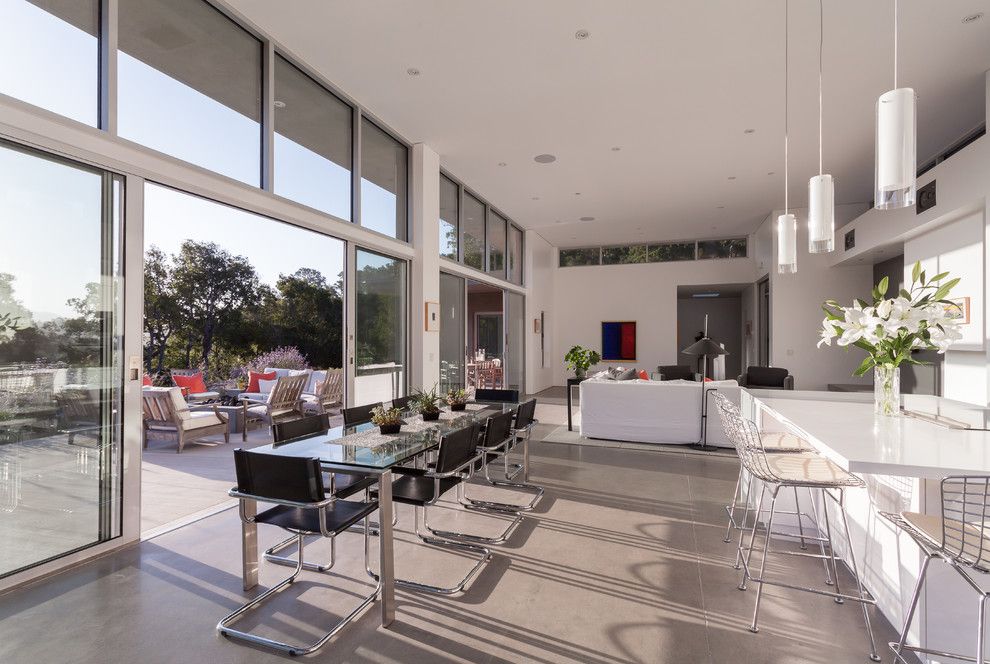 Rrm Design Group for a Contemporary Dining Room with a Zen and Montecito Hills Residence by Rrm Design Group
