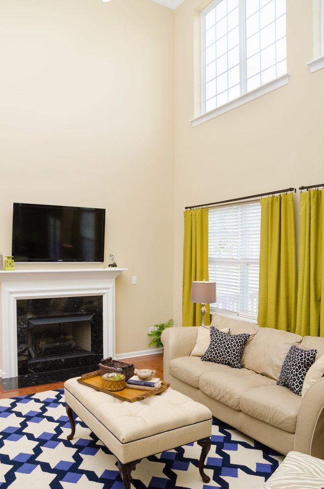 Rugsusa for a Eclectic Family Room with a Graphic Print and Bold & Colorful Family Room by Dwell by Cheryl Interiors