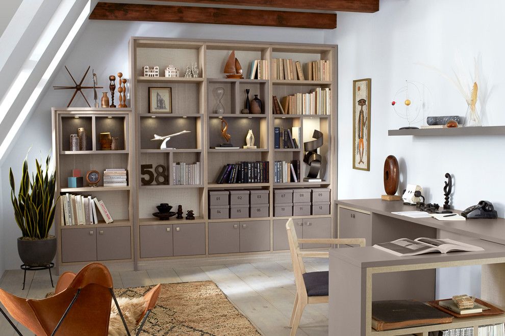 Sam Levitz Tucson for a Contemporary Home Office with a Gray Storage Binds and California Closets by California Closets Hq