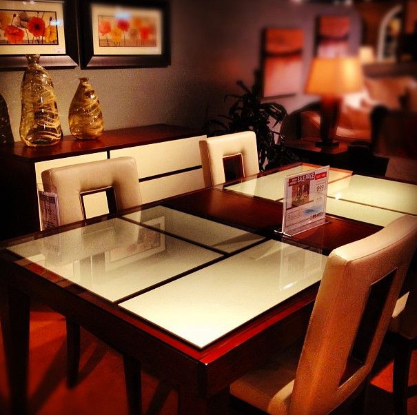 Sam Levitz Tucson for a  Dining Room with a Glass Top Table and Dining Tables by Sam Levitz Furniture