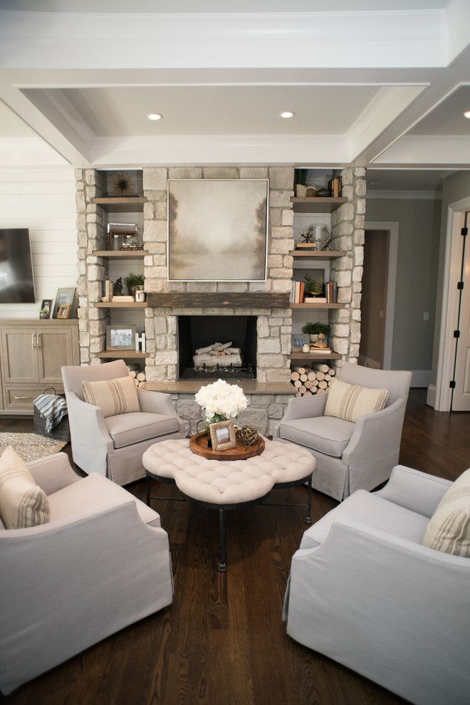 Sam Moore Furniture for a Traditional Family Room with a Fireplace and Milton   Addition by Distinctive Remodeling Solutions, Inc