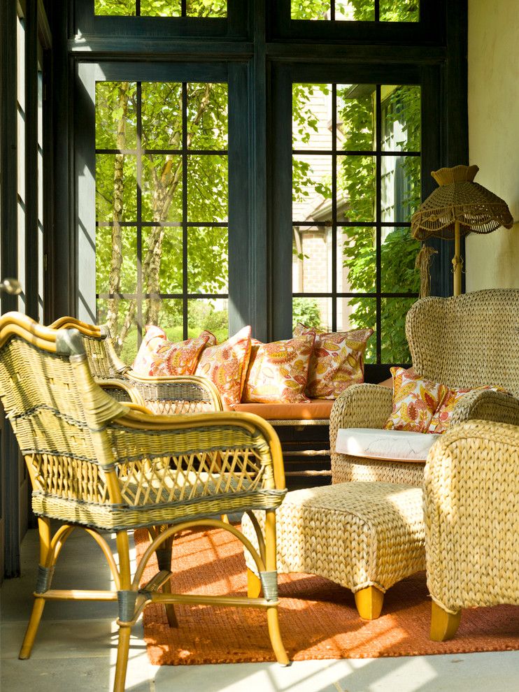 Sam Moore Furniture for a Traditional Porch with a Outdoor Furniture and Simplifying in the Suburbs by Cynthia Lynn Photography