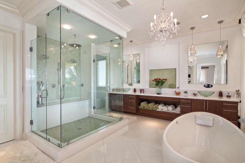 Sanded vs Unsanded Grout for a Transitional Bathroom with a White Trim and Sea Ranch Lakes Home by Trilogy Construction Company