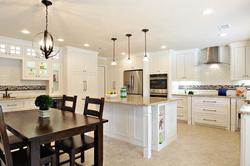 Sandlin Homes for a Transitional Kitchen with a White Cabinets and Kitchens by Christopher Sandlin Homes