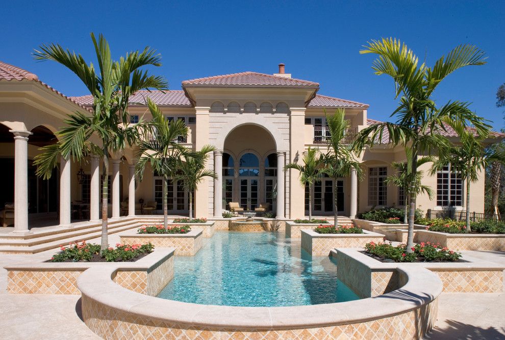 Sater Design for a Mediterranean Exterior with a Sater Group and Sater Group's 