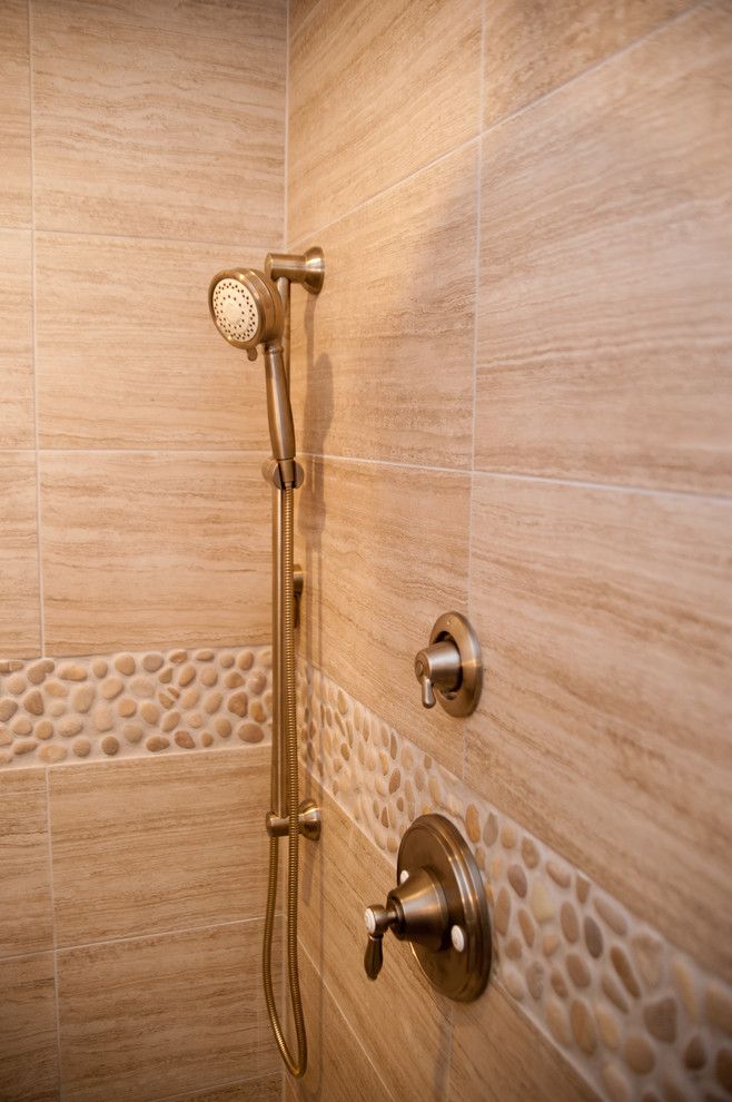Satterwhite Log Homes for a Modern Bathroom with a Pebble and Seta Porcelain & Pebble Series with Design Build Pros of Nj by Best Tile
