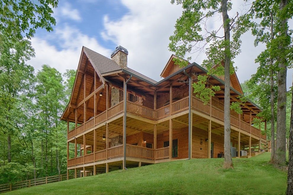 Satterwhite Log Homes for a Rustic Spaces with a Mountain Home and Modified Misty Ridge   Ellijay, Ga by Satterwhite Log Homes