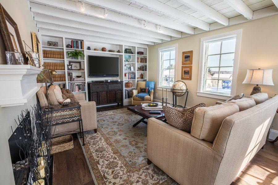 Saybrook Country Barn for a Traditional Living Room with a Built in and Real Customer Homes by Saybrook Country Barn Interior Design Services