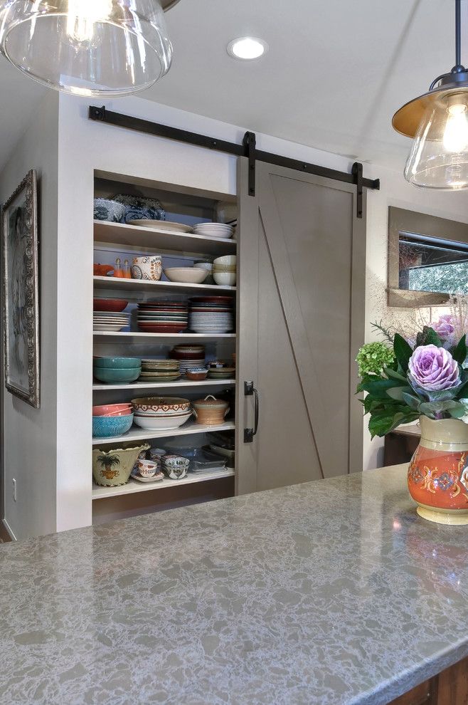 Saybrook Country Barn for a Transitional Kitchen with a Pottery and Low Country by Robert Paige Cabinetry Llc