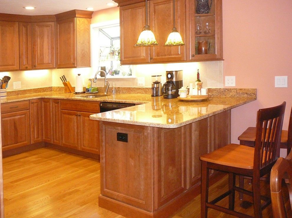 Schrock Cabinets for a Traditional Kitchen with a Granite Countertops and Holliston, Ma Kitchen by Kitchenviews.com