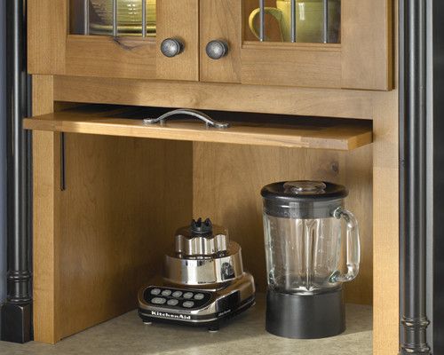 Schuler Cabinetry for a Traditional Kitchen with a Appliance Storage and Organization Done 