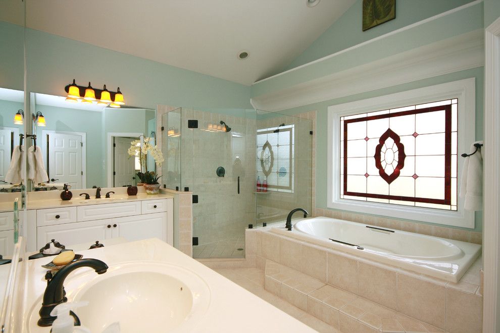 Sea Salt Sherwin Williams for a Traditional Bathroom with a White Cabinet and Sterling Pointe Redesign by Jamie Mcneilis, Accredited Staging Professional