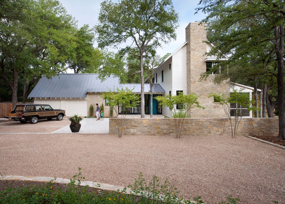 Sepulveda Building Materials for a Farmhouse Exterior with a Stone Work and Modern Farm House by Tim Cuppett Architects