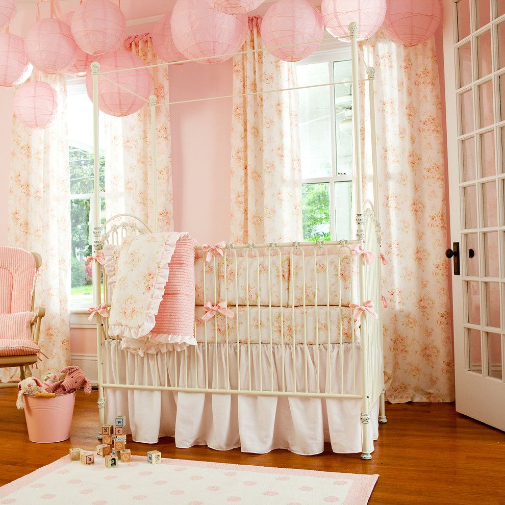 Shabby Sheek for a Shabby Chic Style Nursery with a Glider and a Baby Girl's Nursery   Elegant and Romantic Pink by Carousel Designs