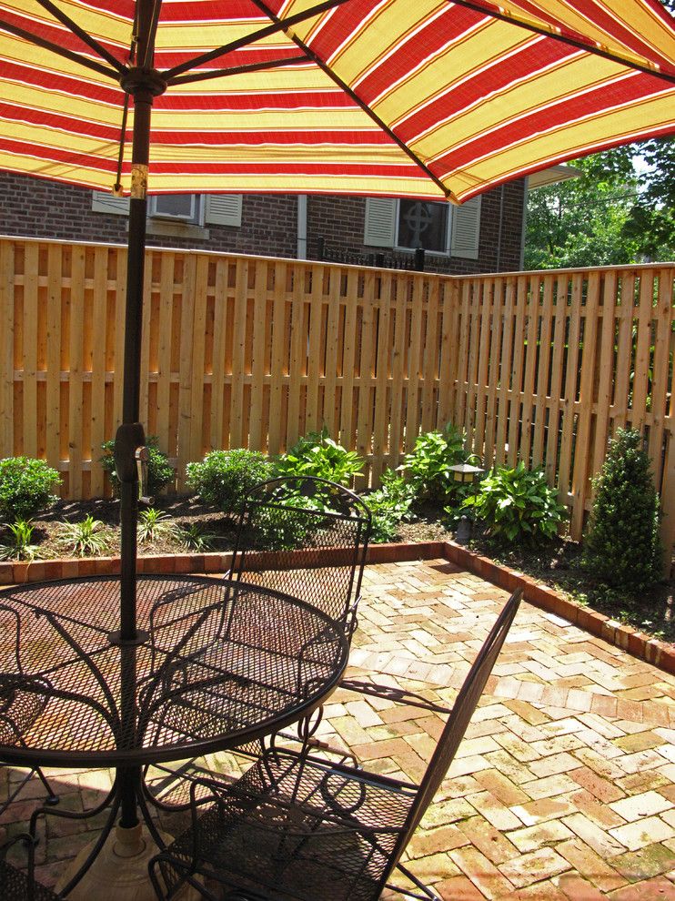 Shadowbox Fence for a Traditional Patio with a Shade Tollerant Plants and Wilmington Residence by B.demichele Inc.