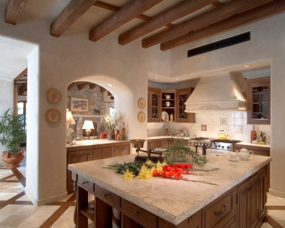 Shea Homes Az for a Southwestern Kitchen with a Natural Stone and Custom Home Desert Mountain Scottsdale Az by Facings of America, Inc