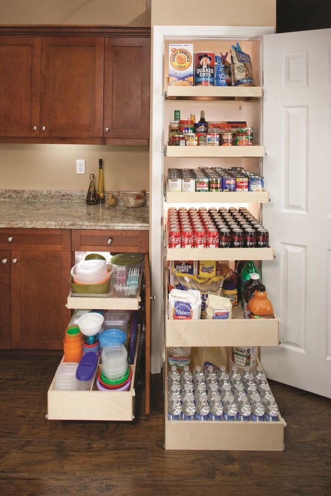 Shelf Genie for a  Spaces with a Custom Roll Out Shelves and Shelfgenie Pull Out Pantry Shelves by Shelfgenie of Cincinnati