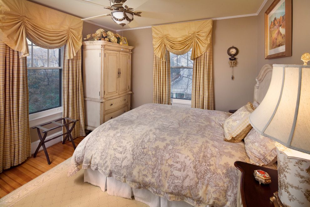 Sherwin Williams Latte for a Traditional Bedroom with a Window Treatment and Dc Guest Bedroom by Storybook Rooms, Llc