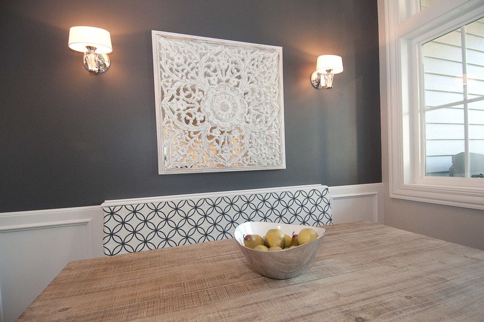 Sherwin Williams Peppercorn for a Traditional Dining Room with a White Windows and Legacy by Dc Fine Homes & Interiors