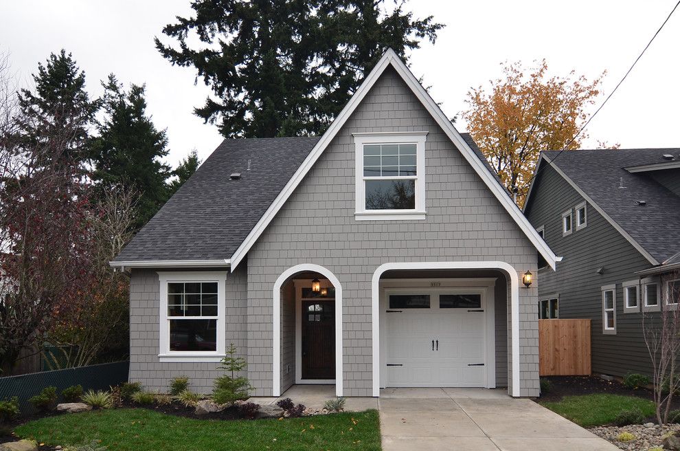 Sherwin Williams Peppercorn for a Traditional Exterior with a Shingles and Morrison House Plan by Renaissance Homes by Renaissance Homes