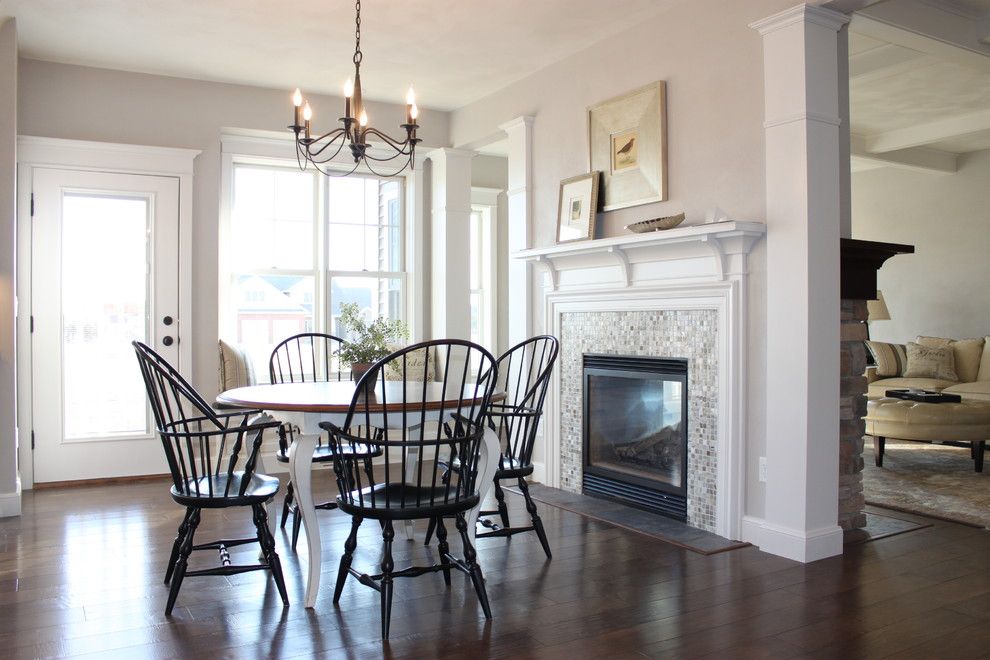 Sherwin Williams Pure White for a Traditional Dining Room with a Glass Door and 2012 Vhba   Winter Wonderland of Homes by Bradd W. Syring Llc   Custom Homes