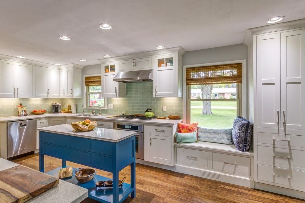 Shiloh Cabinetry for a Contemporary Kitchen with a Orange Sliding Barn Door and Shiloh Cabinetry:  Modern Country Kitchen   Xenia, Oh by the Kitchen Place