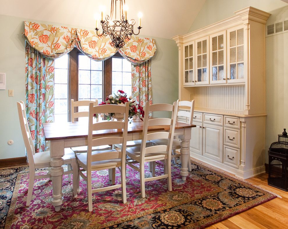 Shiloh Cabinetry for a Traditional Kitchen with a Wood Top and Preston Trail Interior Remodel by Case Design & Remodeling Indy