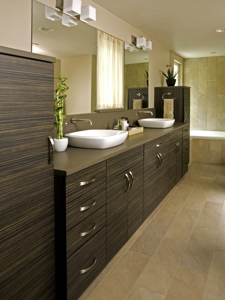 Shoreline Flooring for a Modern Bathroom with a Simple and Shoreline Modern Master Bath by Greene Designs Llc